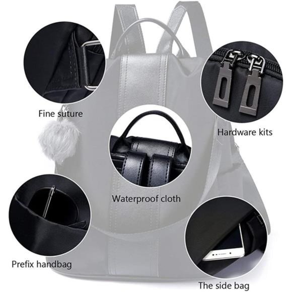 Women Backpack Purse Waterproof Anti-theft Rucksack Lightweight Shoulder Bag - Picture 6 of 6